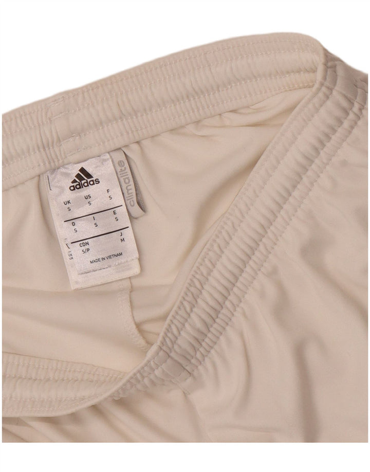 Pantaloncini sportivi Adidas Climalite da uomo piccoli in poliestere bianco