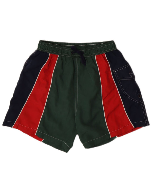 Pantaloncini da bagno da uomo KAPPA in poliestere color block verde medio