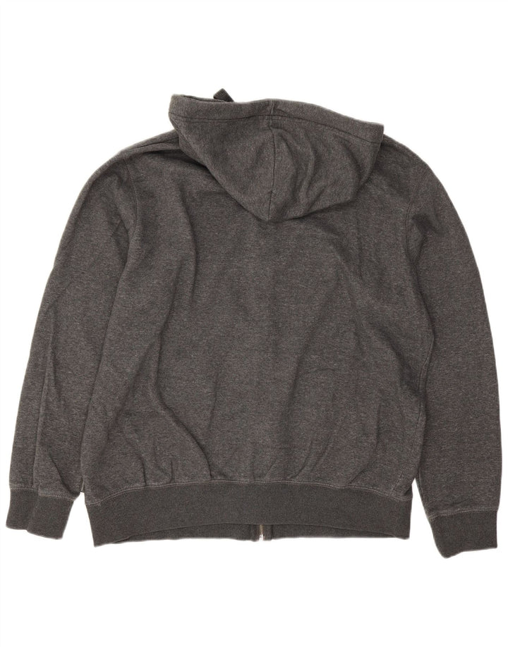 Maglione con cappuccio e zip da uomo French Connection XL in cotone grigio