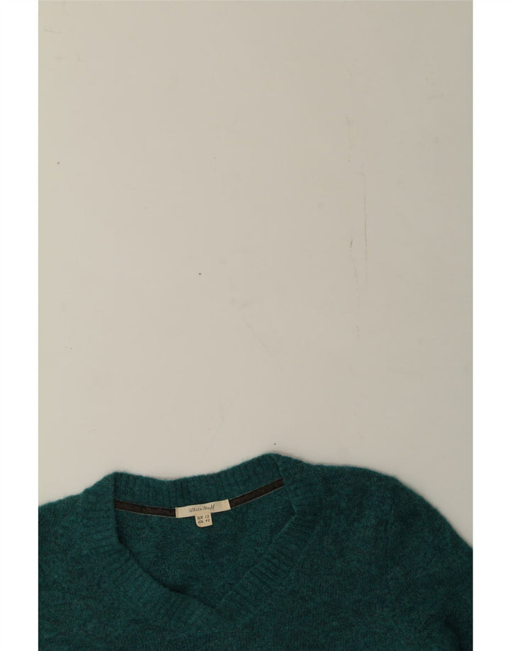 WHITE STUFF Womens V-Neck Jumper Sweater UK 12 Medium  Blue Acrylic Vintage White Stuff and Second-Hand White Stuff from Messina Hembry 
