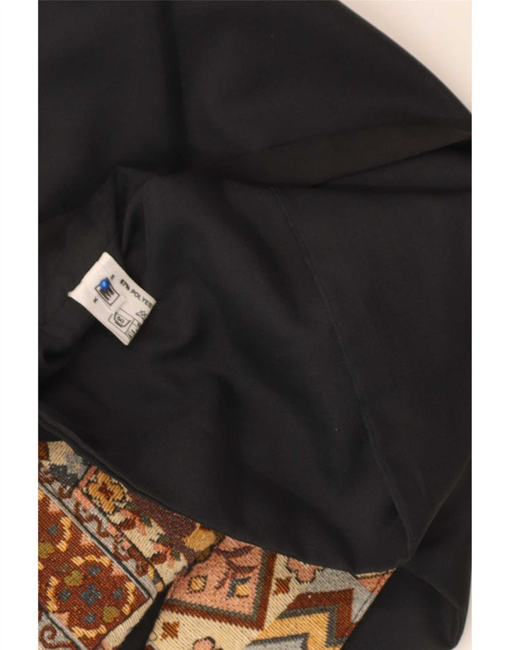 Gilet da uomo vintage in poliestere geometrico marrone medio