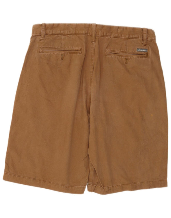 Eddie Bauer Mens Chino Shorts W33 Medium Brown Cotton
