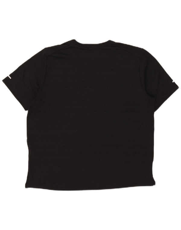 T-shirt Nike Dri Fit da uomo, grande, in poliestere gessato nero