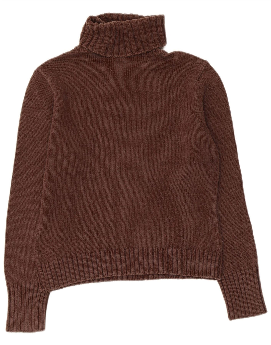Maglione da donna Marks & Spencer a collo alto corto UK 12 Marrone medio