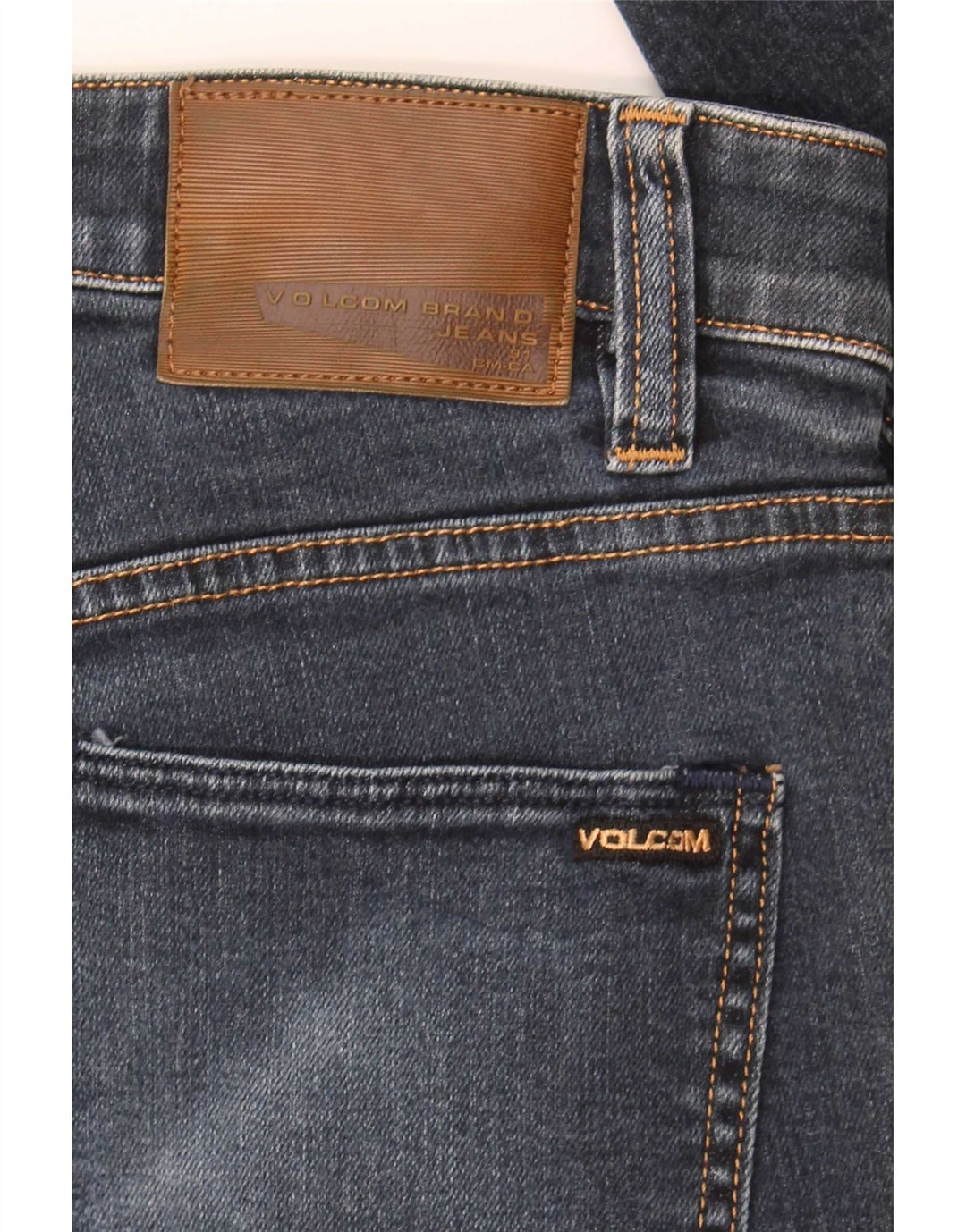 Jeans dritti slim Vorta da uomo Volcom W32 L31 cotone blu navy
