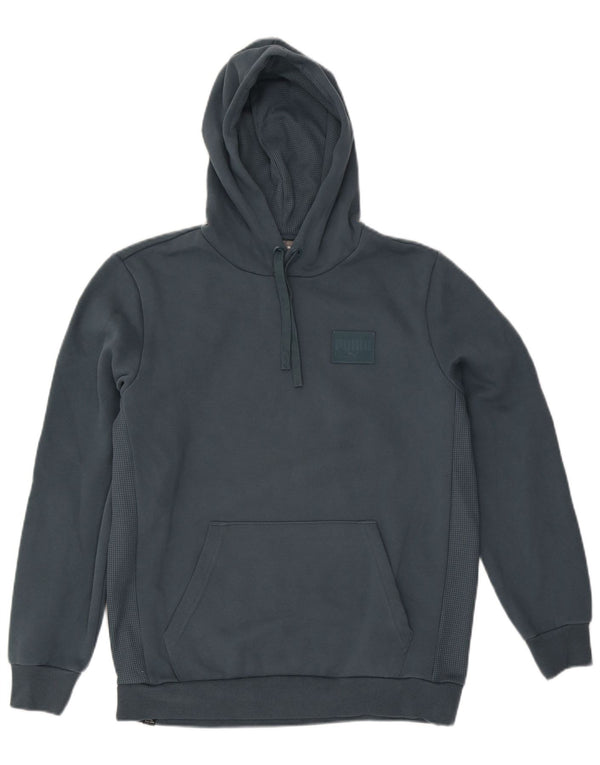 Puma Mens Hoodie Jumper Medium Grey Cotton