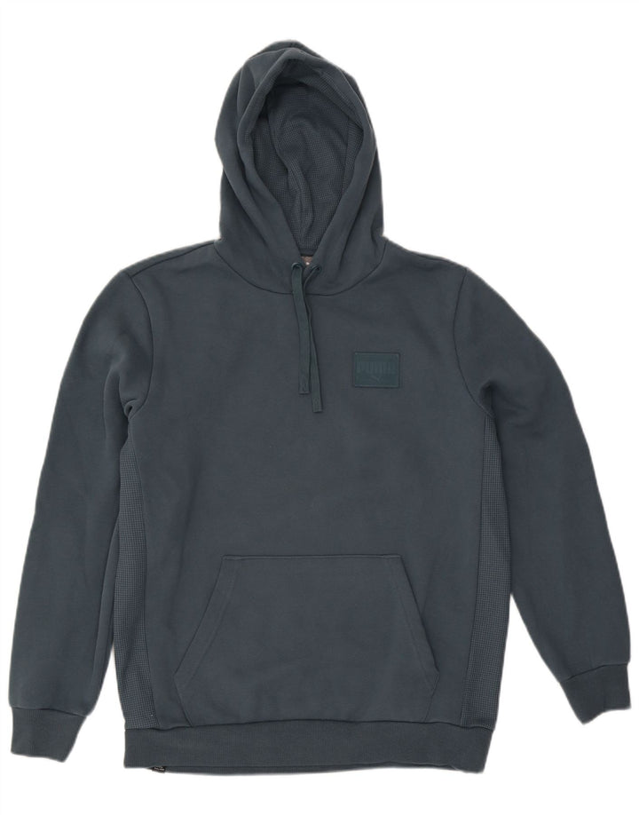 Puma Mens Hoodie Jumper Medium Grey Cotton