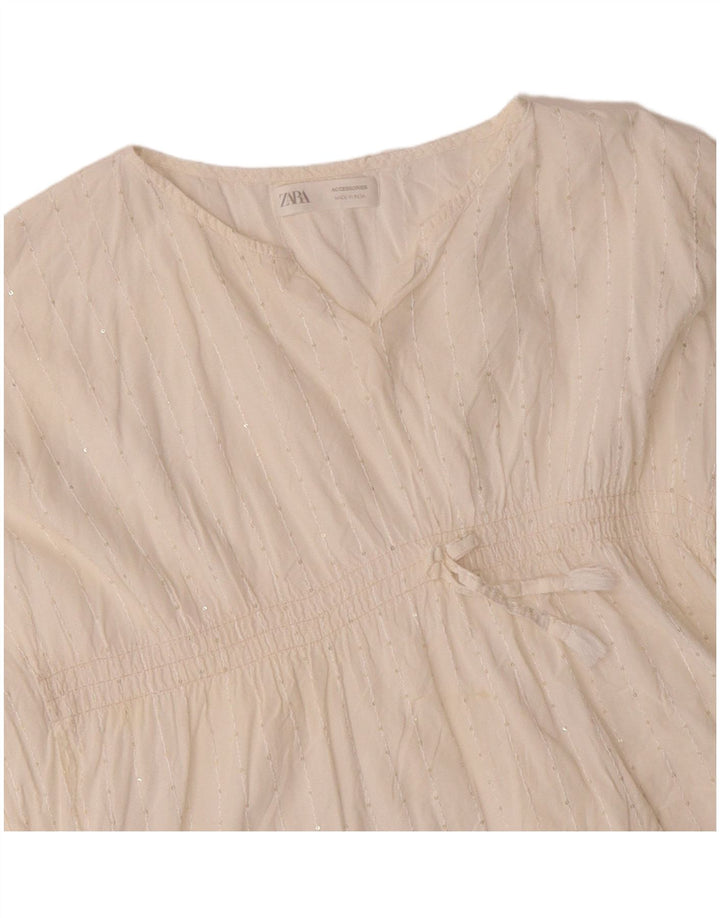 ZARA Camicetta a Pipistrello da Donna Top UK 16 Large Bianca
