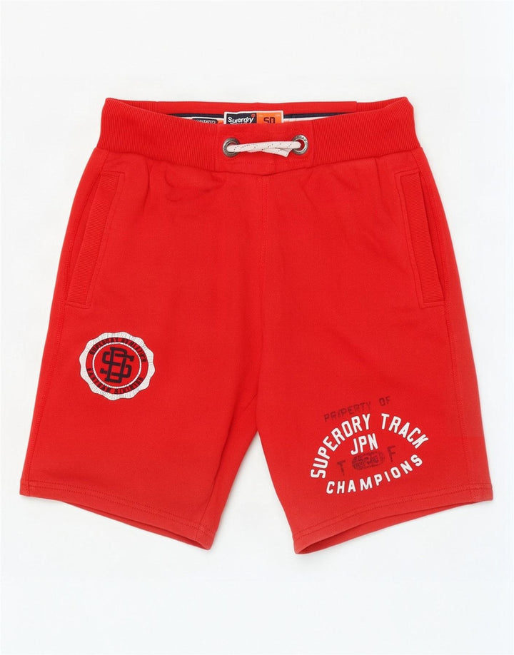 Pantaloncini sportivi grafici da uomo Superdry XS in cotone rosso