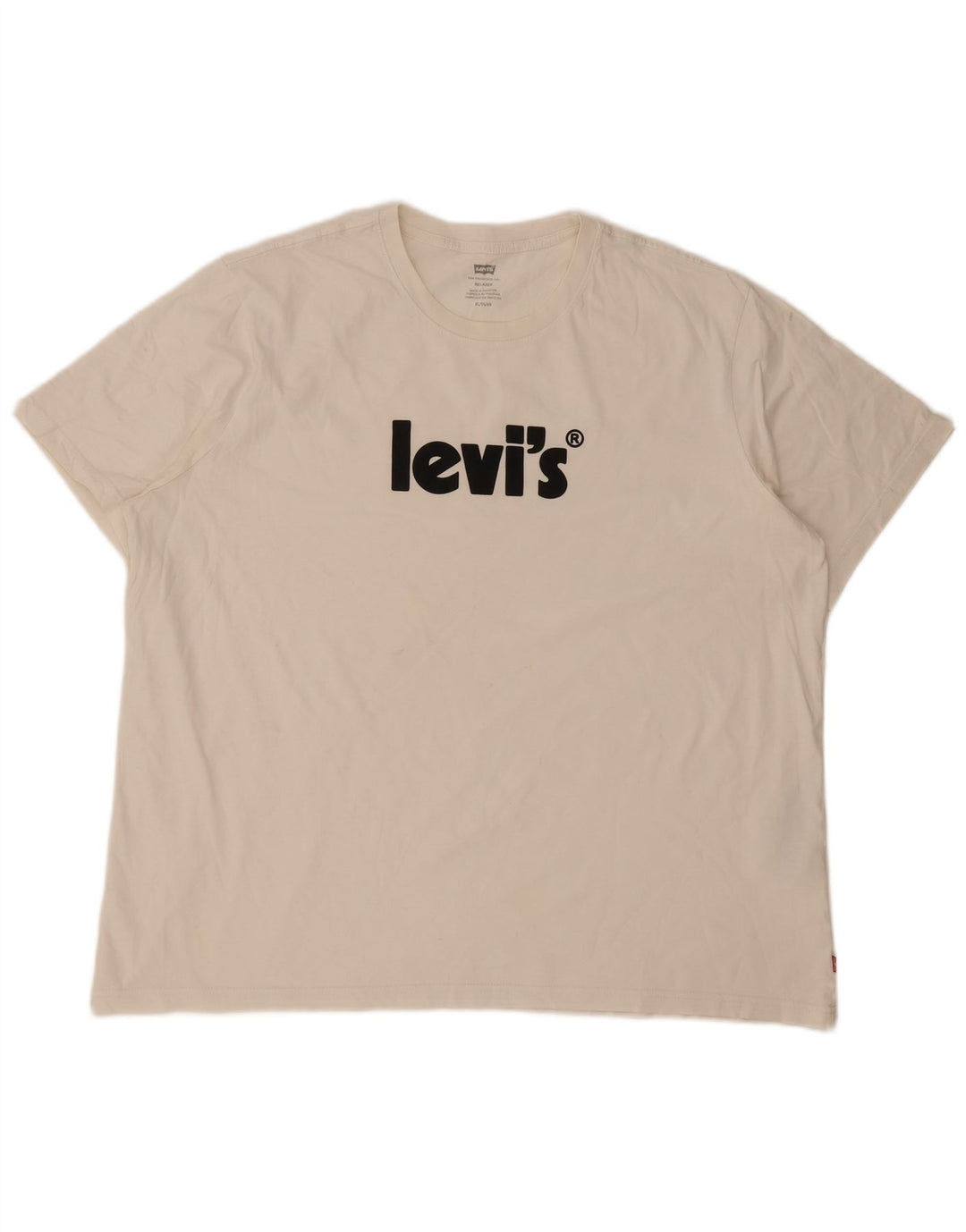 T-shirt grafica rilassata da uomo Levi's Top XL in cotone bianco