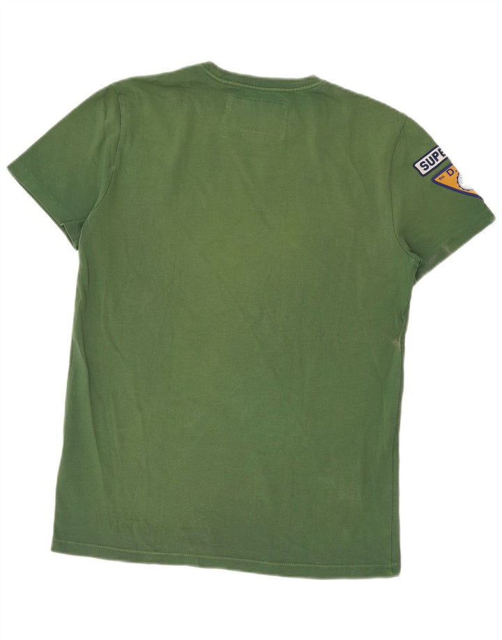 T-shirt grafica da uomo SUPERDRY Top piccola in cotone verde