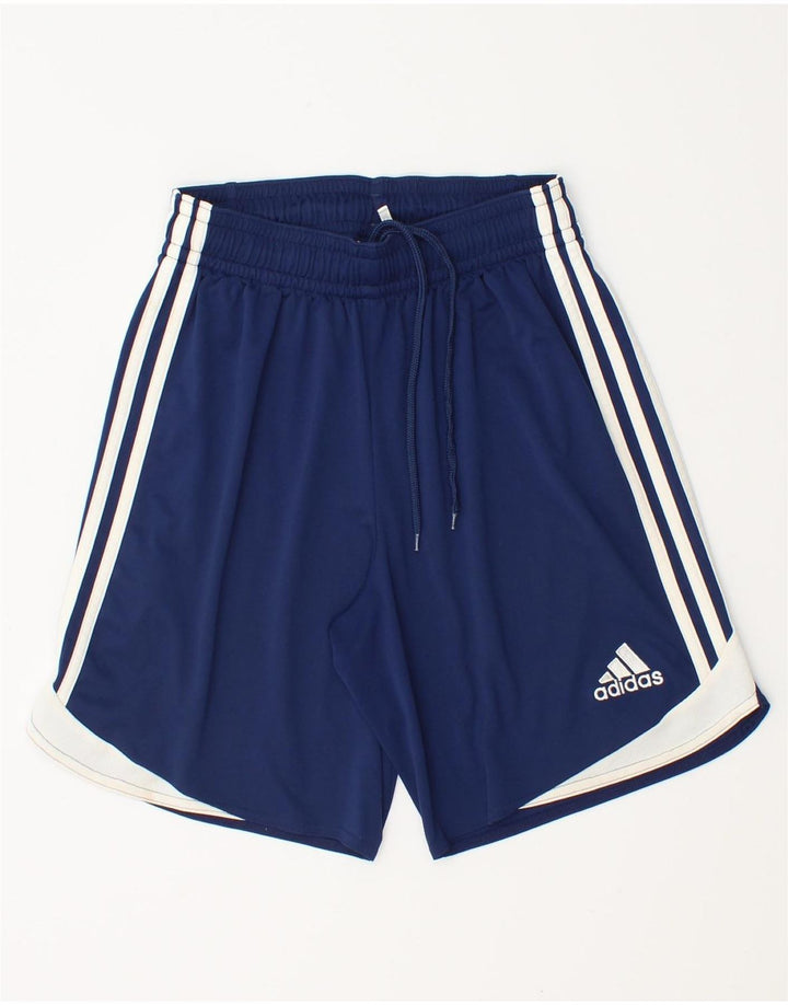 Pantaloncini sportivi Adidas Climacool da uomo piccoli in poliestere color block blu navy