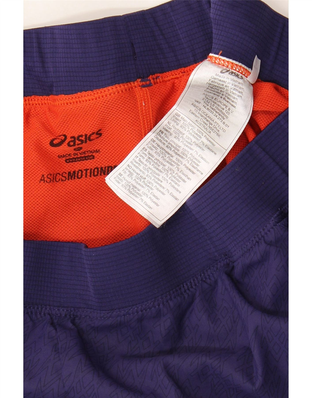 Pantaloncini sportivi da uomo Asics XL blu navy in poliestere color block