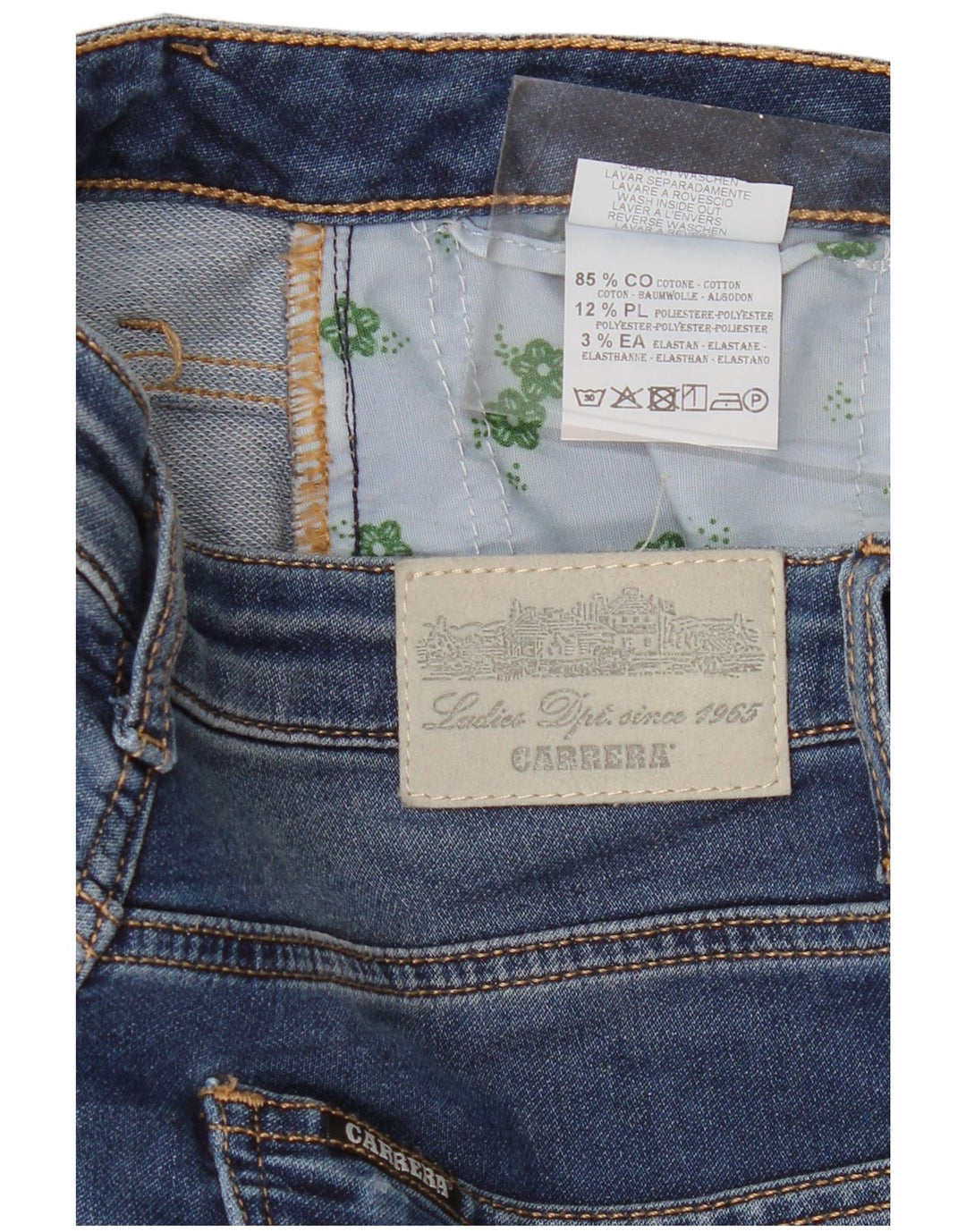Jeans slim crop da donna Carrera W30 L25 cotone blu navy