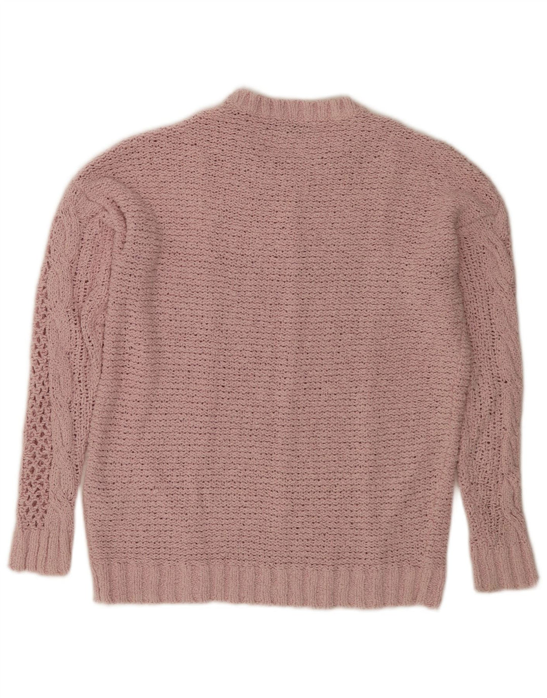 Maglione maglione girocollo oversize da donna Marks & Spencer UK 10 piccolo rosa