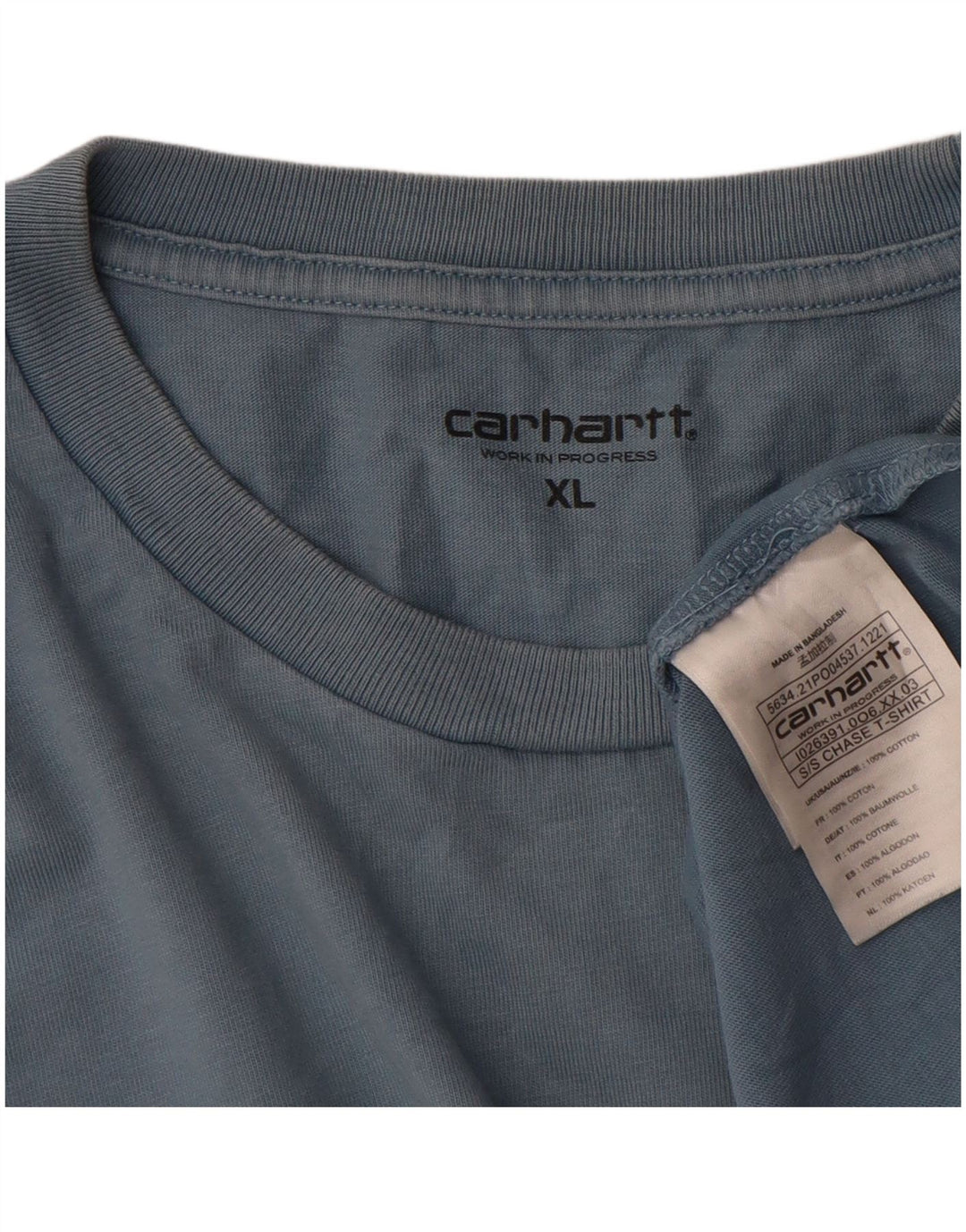 T-shirt da uomo Carhartt Top XL in cotone blu