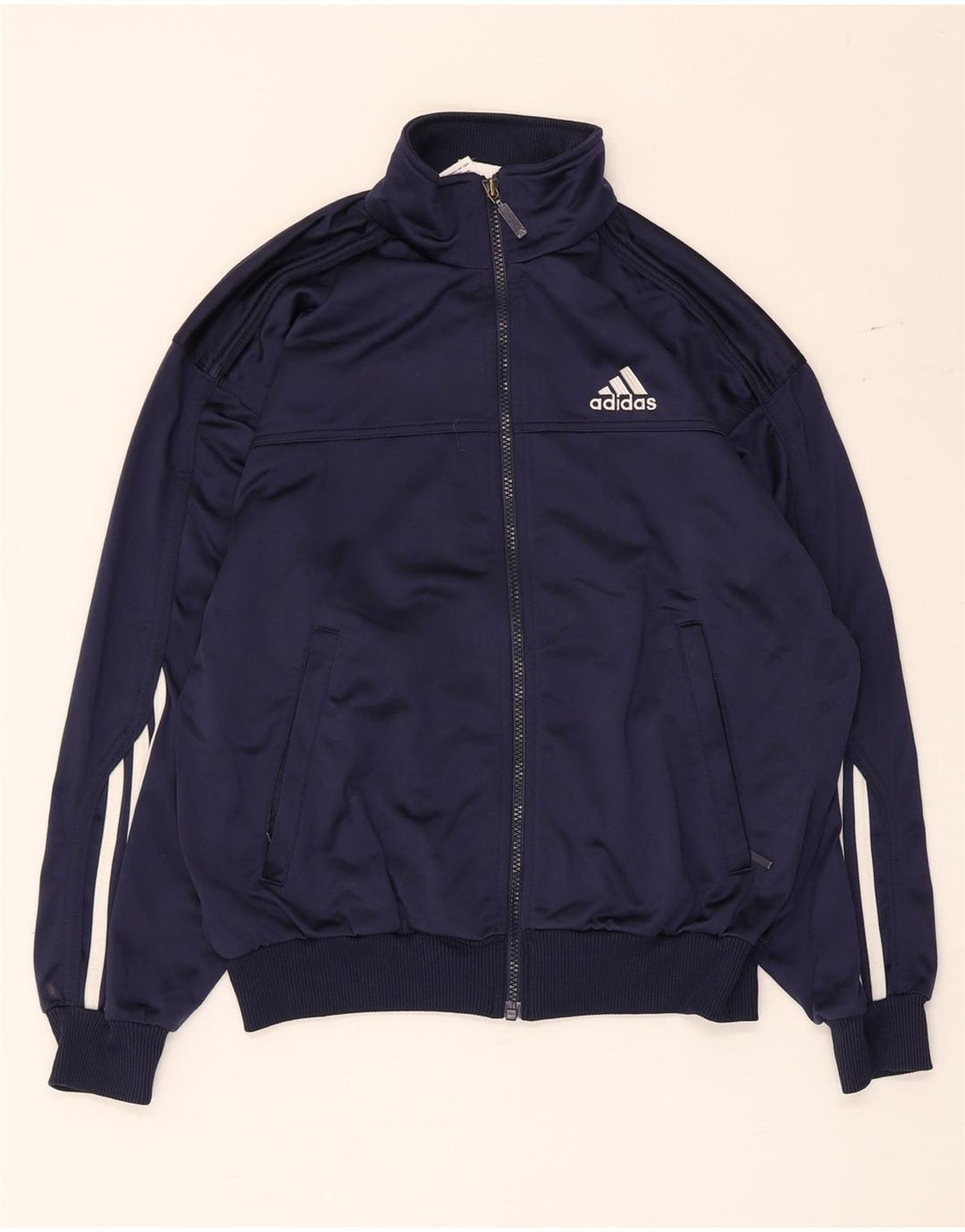 Giacca Top della tuta da ragazza Adidas 13-14 anni in poliestere blu navy