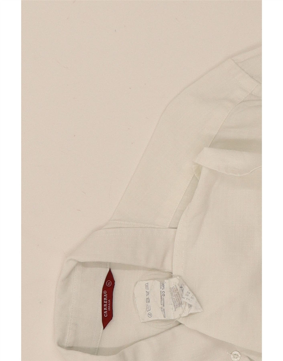 Camicia a maniche corte da uomo Carrera XL in cotone bianco