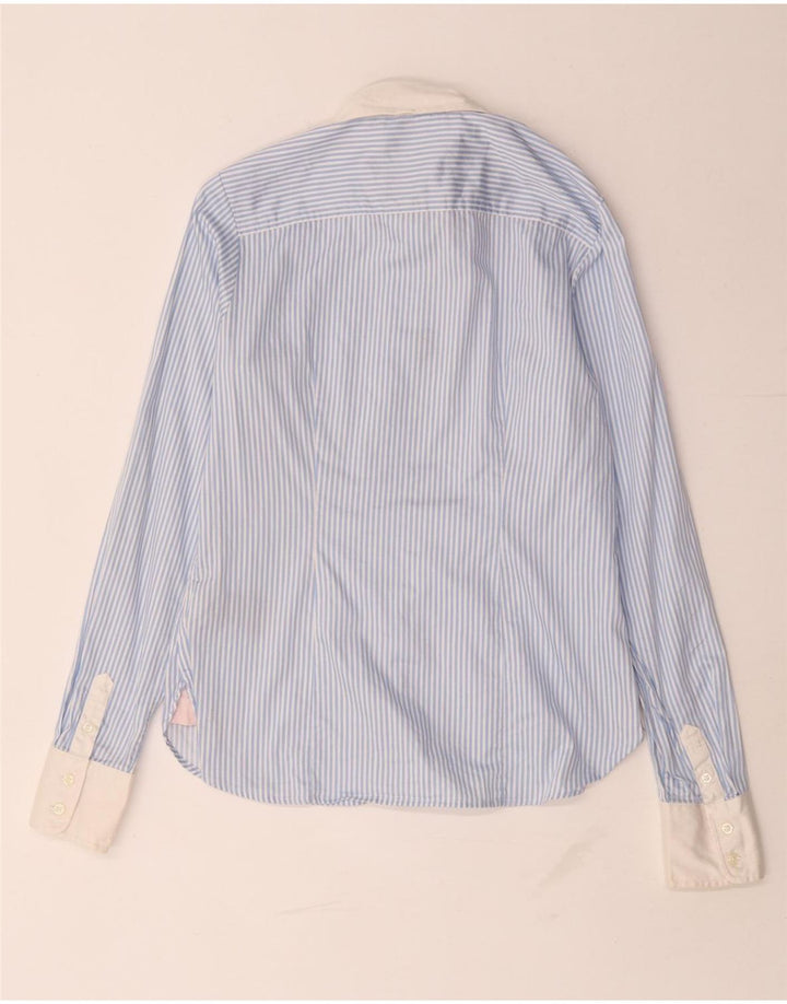 Camicia da donna Tommy Hilfiger US 6 cotone gessato blu medio