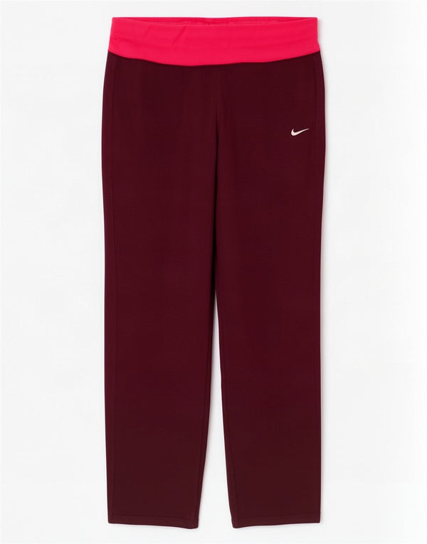 Pantaloni della tuta da ragazza Nike 13-14 anni XL in cotone color block bordeaux