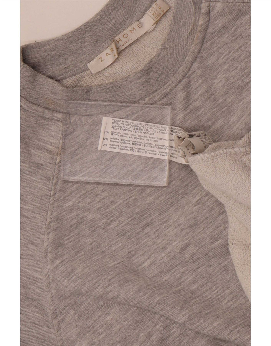 Felpa oversize da donna Zara UK 14 Cotone grigio medio