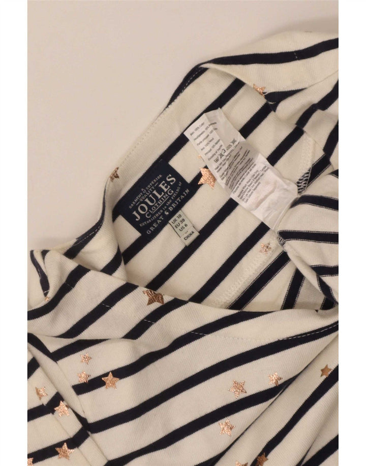 Abito tubino Joules da donna con motivo astratto UK 10 piccolo a righe bianche