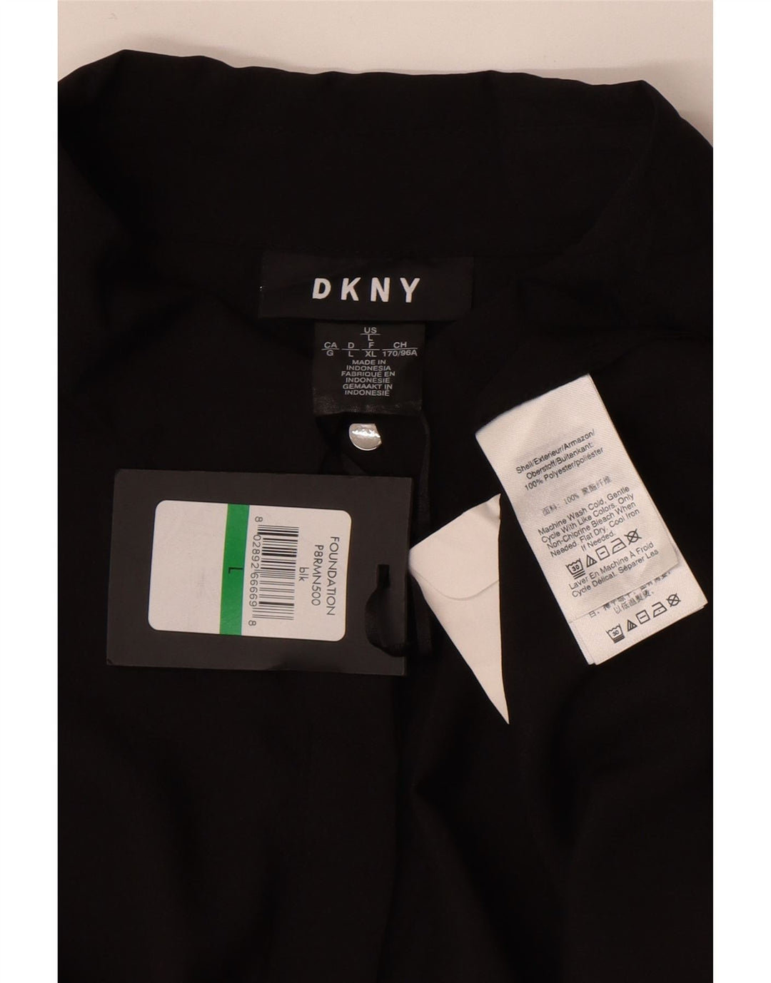 Camicetta da donna Dkny UK 16 grande poliestere nero