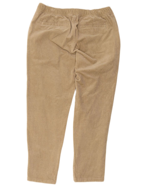 Pantaloni di velluto a coste affusolati da donna Zara XL W30 L25 cotone beige