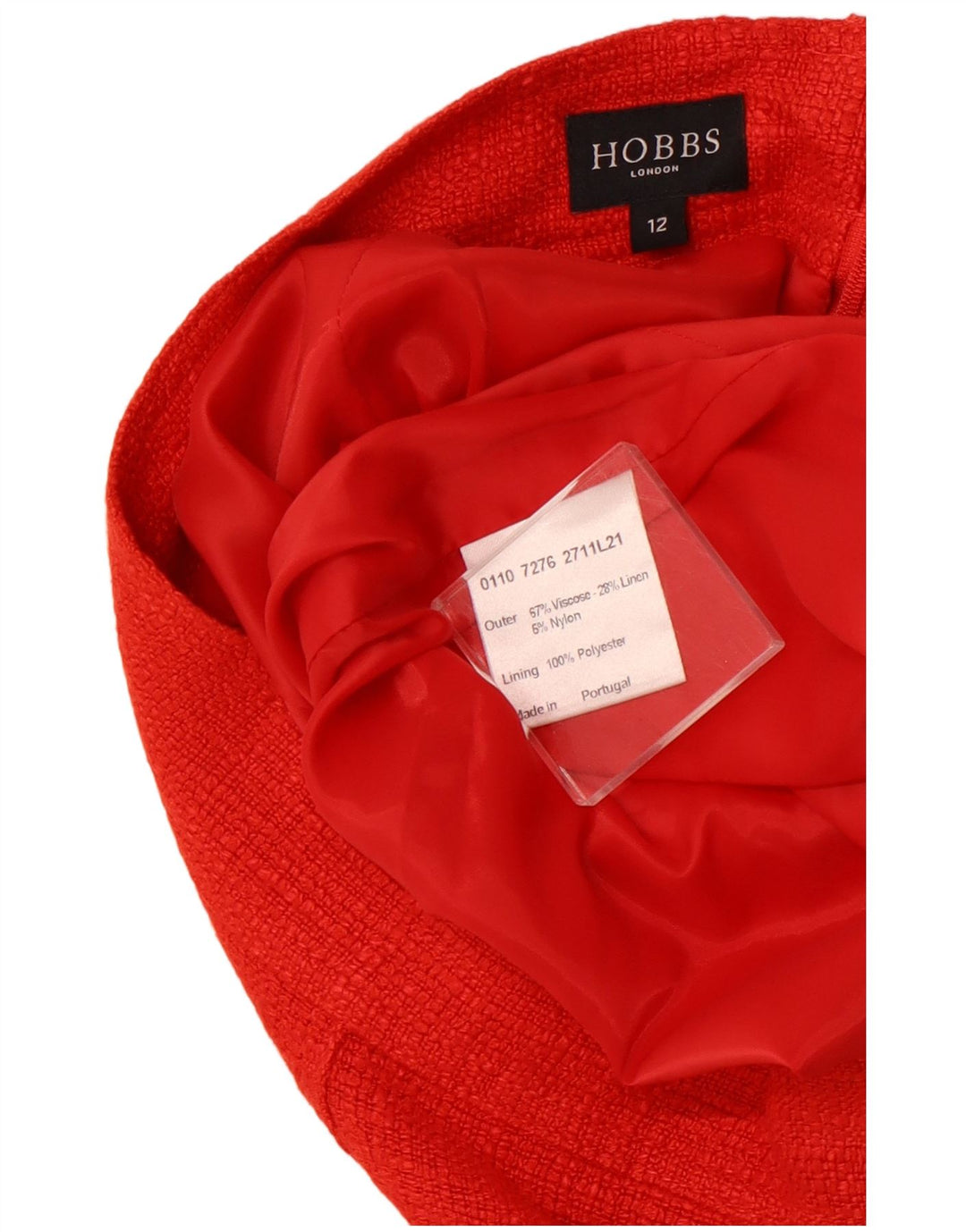 Gonna a tubino da donna HOBBS UK 12 media W30 viscosa rossa