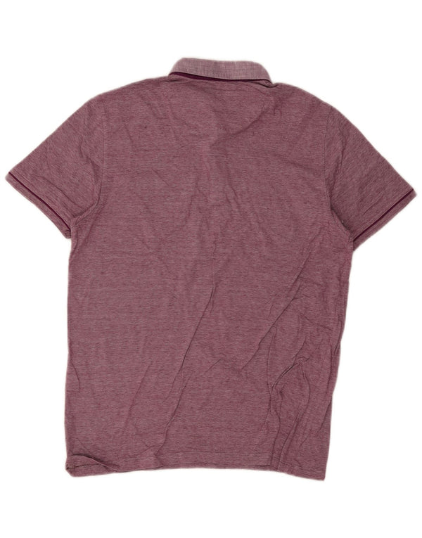 Polo da uomo Ted Baker taglia 4 grande cotone gessato viola