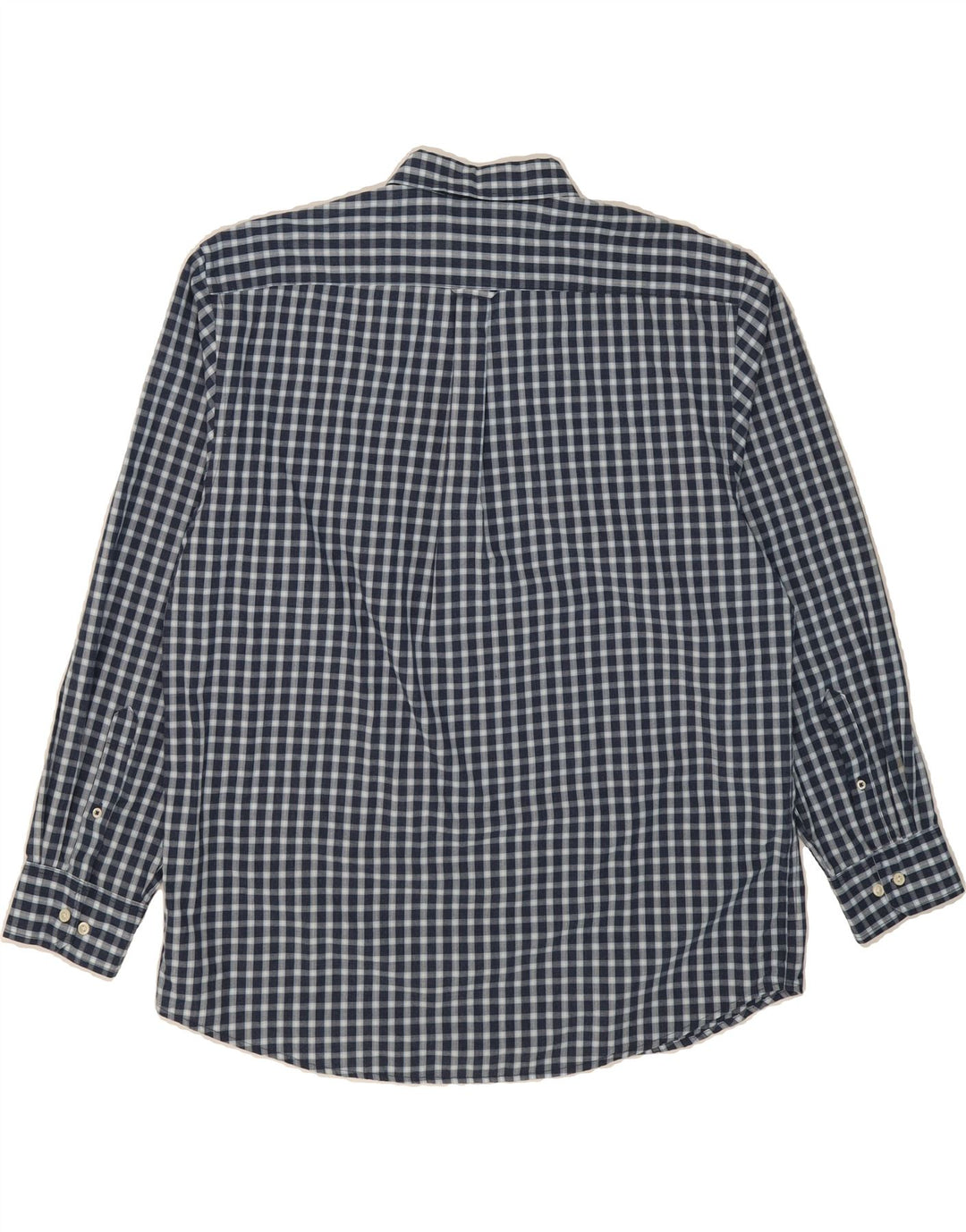 IZOD Mens Shirt XL Navy Blue Gingham Cotton Vintage Izod and Second-Hand Izod from Messina Hembry 
