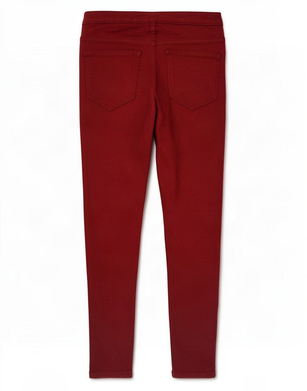 Jeans super skinny da donna Marks & Spencer UK 10 piccoli W26 L26 Borgogna