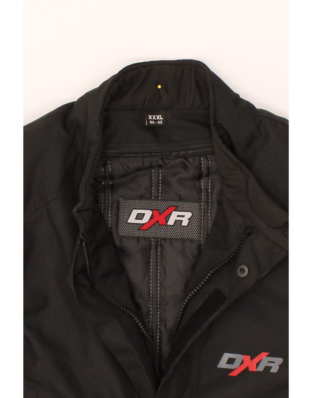 DXR Mens Graphic Racer Jacket UK 46 3XL Black Polyester Vintage DXR and Second-Hand DXR from Messina Hembry 