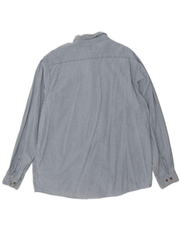 Camicia alta da uomo Wrangler XL in cotone blu