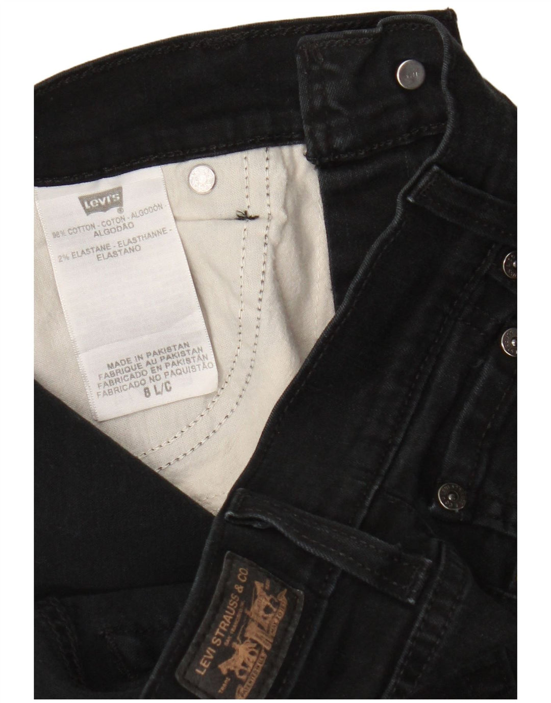 Jeans Levi's 512 Bootcut da donna US 8 medio W28 L33 neri