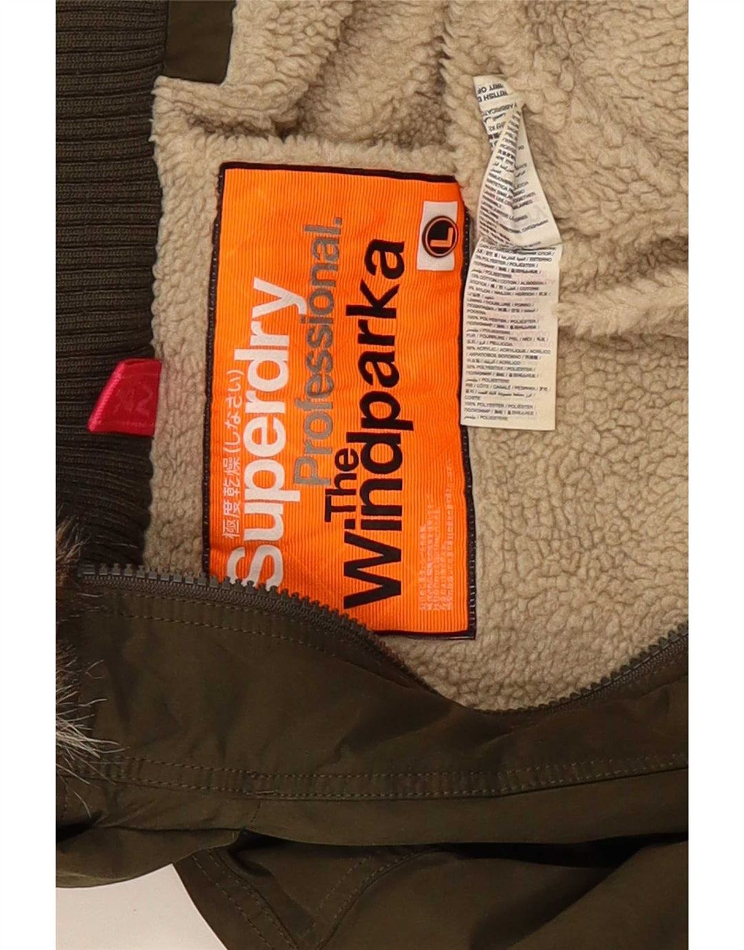 Giacca Parka da donna con cappuccio Superdry UK 14 Large Verde Poliestere
