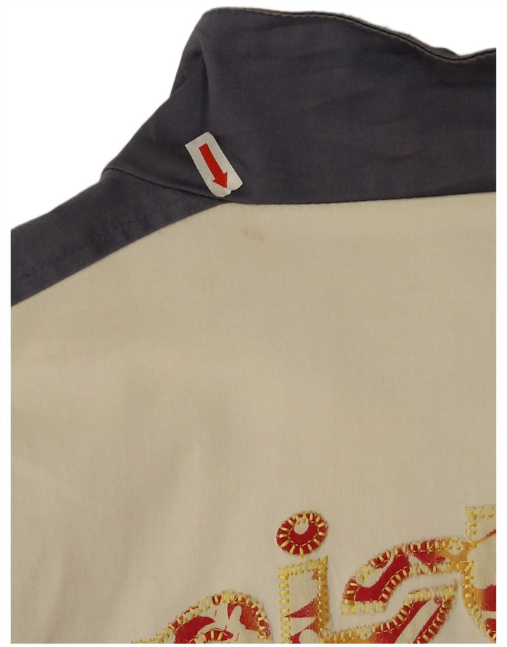 Giacca da ginnastica da donna con grafica Mistral UK 14 Large White Colourblock