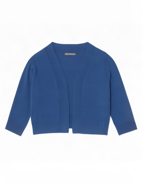 Maglione Bolero aperto con maniche a 3/4 Marks & Spencer da donna UK 14 Blu medio
