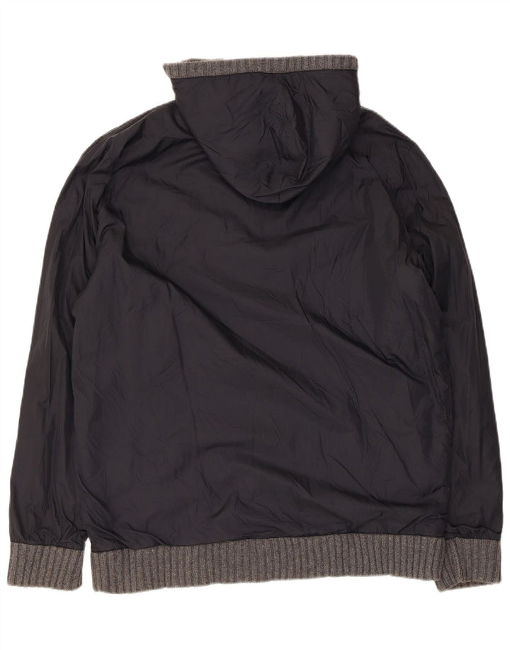 Giacca reversibile in maglia con cappuccio da uomo Massimo Dutti UK 42 XL Grigio