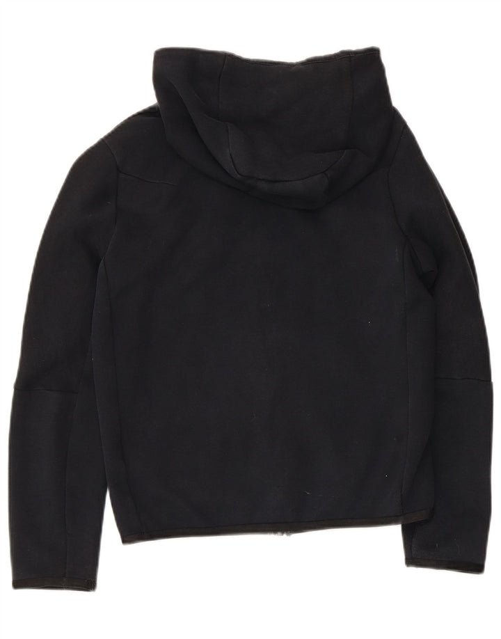 Felpa con cappuccio e zip Nike per ragazzi, 10-11 anni, cotone nero medio