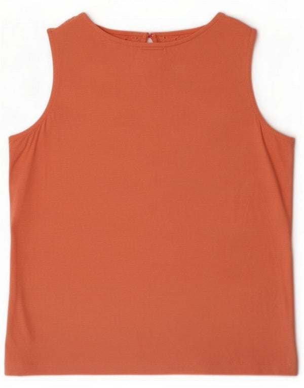 M&Co camicetta senza maniche da donna UK 14 grande rosa cotone