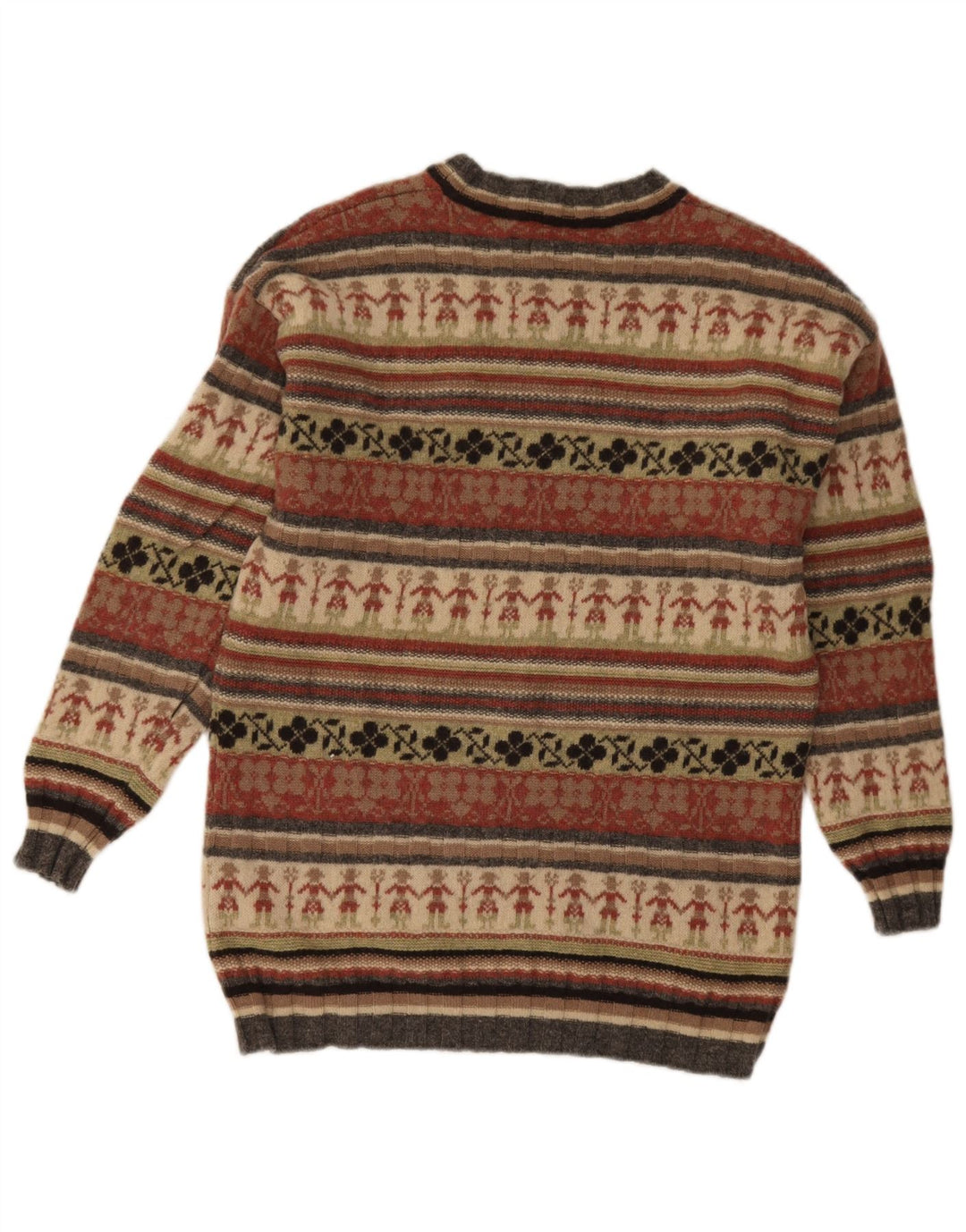 Maglione maglione girocollo da donna Stefanel UK 14 medio multicolore