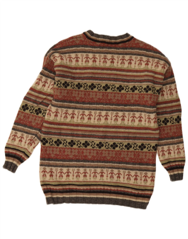 Maglione maglione girocollo da donna Stefanel UK 14 medio multicolore