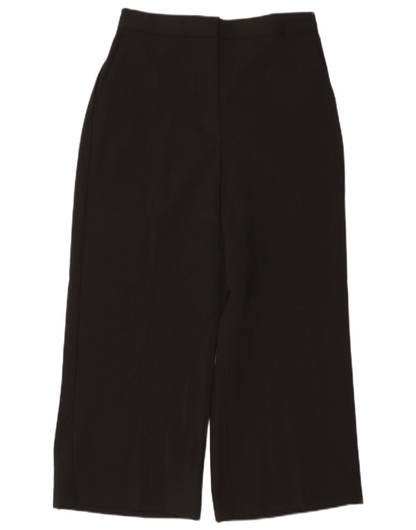 Pantaloni corti a gamba larga a vita alta da donna Zara Large W30 L24 neri