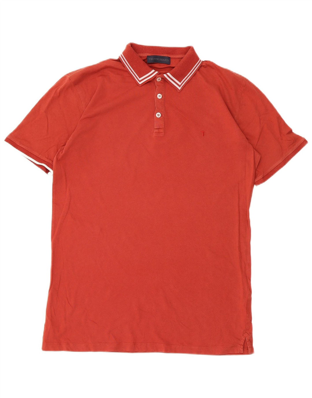 Polo Uomo Trussardi Rosso Medio In Cotone
