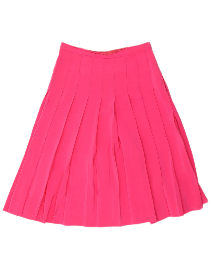Gonna a pieghe vintage da donna W26 piccola rosa