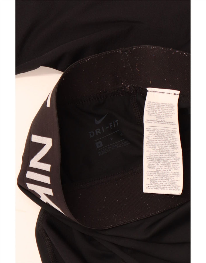 Leggings grafici NIKE da donna Dri Fit UK 8 piccoli poliestere nero