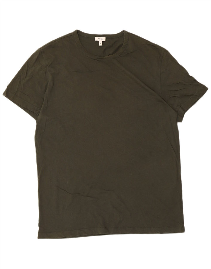 T-shirt da uomo Reiss Top in cotone kaki medio