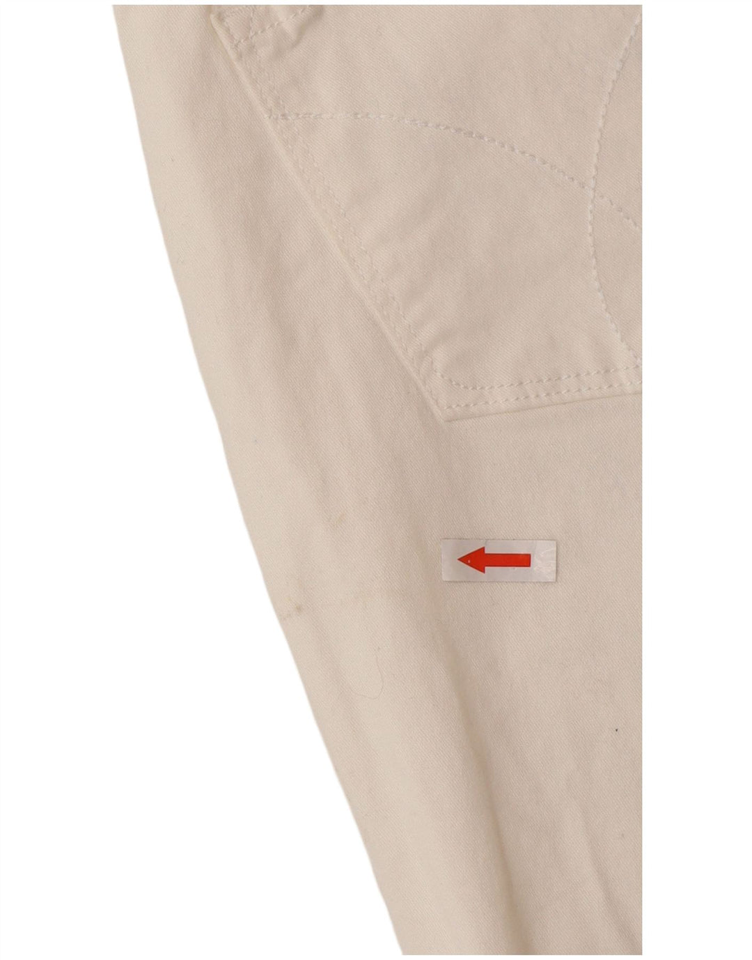 Jeans dritti da donna Calvin Klein US 10 medio W30 L26 cotone bianco