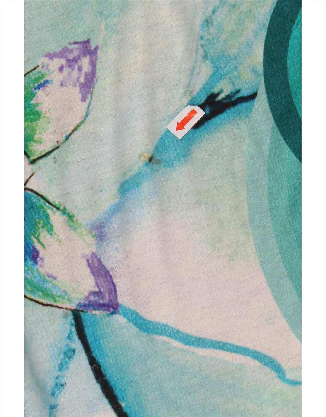 DESIGUAL Camicetta a pipistrello da donna Top UK 10 Piccola viscosa floreale blu